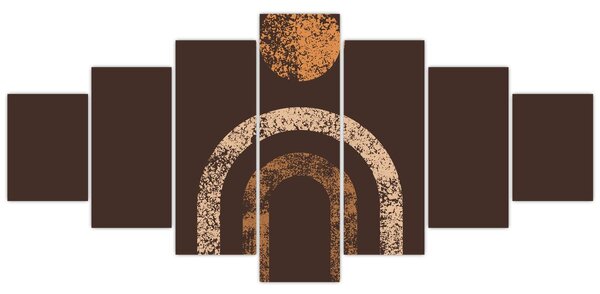 Obraz - Oranžové oblouky N⁰1 (210x100 cm)