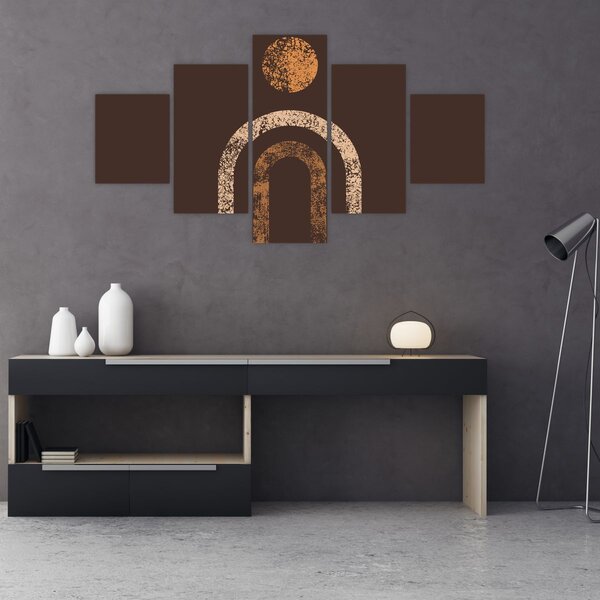 Obraz - Oranžové oblouky N⁰1 (125x70 cm)