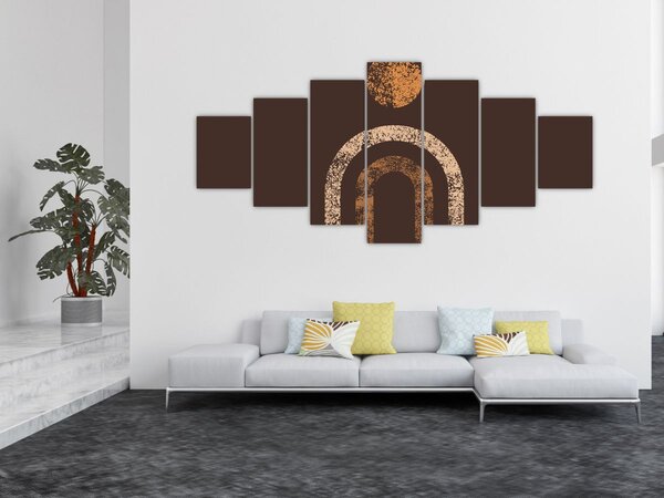 Obraz - Oranžové oblouky N⁰1 (210x100 cm)