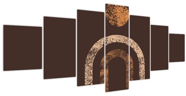Obraz - Oranžové oblouky N⁰1 (210x100 cm)