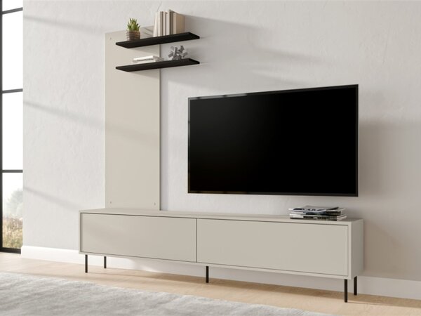 Obývací stěna Sarimzo II, Barva: kašmír / kašmír + černá 5903211513299