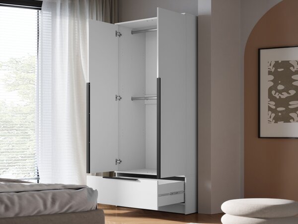Šatní skříň Aroksi 2D, Barva: bílá 5903211517198