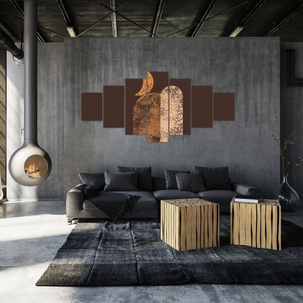 Obraz - Oranžové oblouky N⁰2 (210x100 cm)