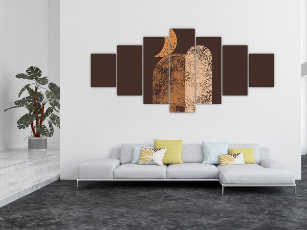 Obraz - Oranžové oblouky N⁰2 (210x100 cm)