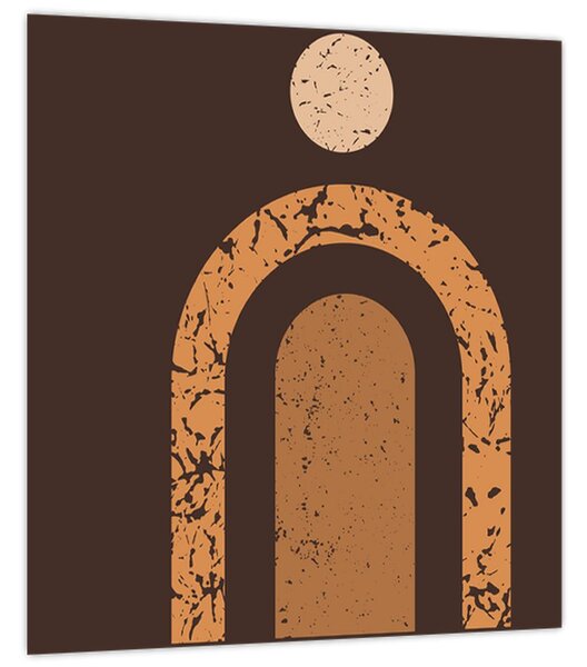 Obraz - Oranžové oblouky N⁰3 (30x30 cm)