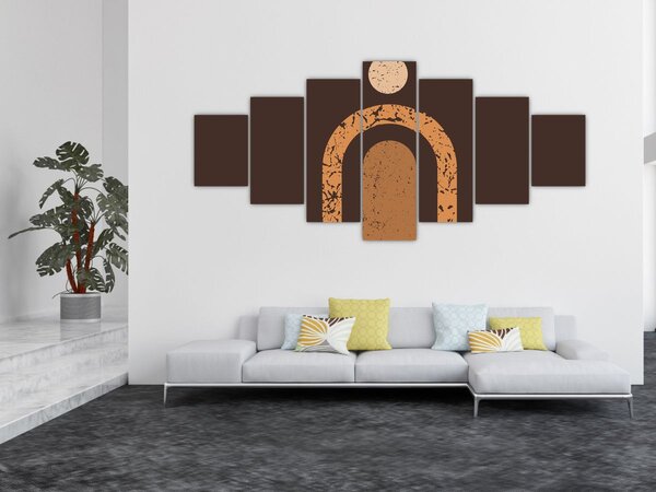 Obraz - Oranžové oblouky N⁰3 (210x100 cm)