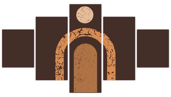 Obraz - Oranžové oblouky N⁰3 (125x70 cm)