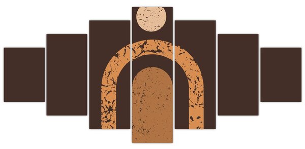 Obraz - Oranžové oblouky N⁰3 (210x100 cm)
