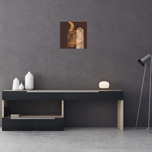 Obraz - Oranžové oblouky N⁰2 (30x30 cm)