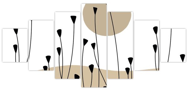 Obraz - Grafická louka N⁰2 (210x100 cm)