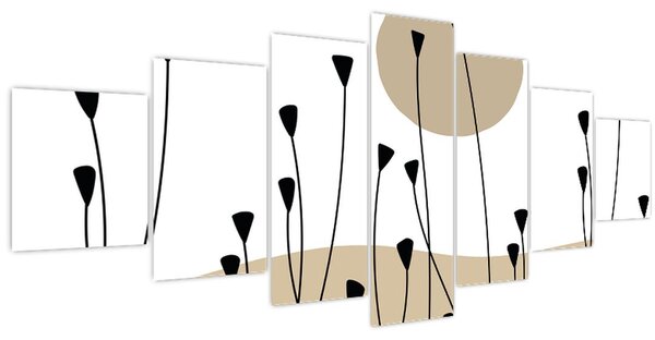 Obraz - Grafická louka N⁰2 (210x100 cm)