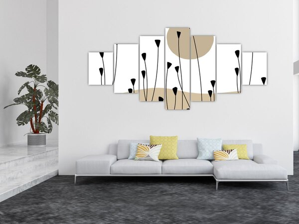 Obraz - Grafická louka N⁰2 (210x100 cm)