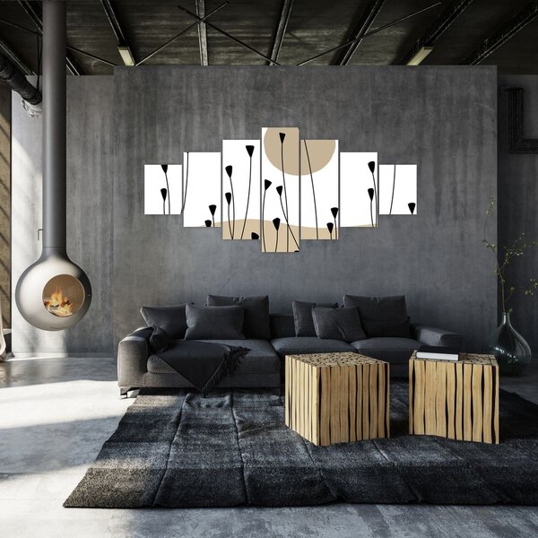 Obraz - Grafická louka N⁰2 (210x100 cm)