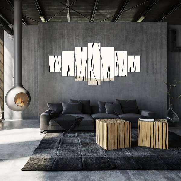 Obraz - Grafická louka N⁰3 (210x100 cm)