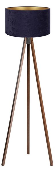 Brilagi - Stojací lampa VELVET 1xE27/60W/230V wenge/modrá