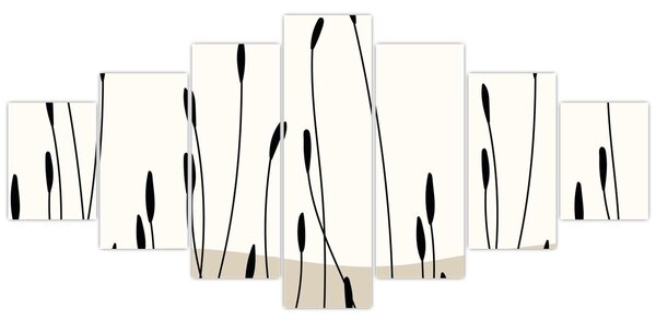 Obraz - Grafická louka N⁰3 (210x100 cm)