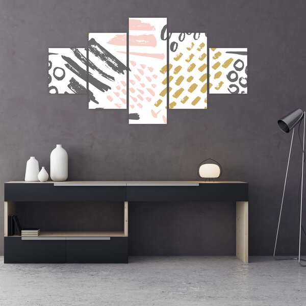 Obraz - Abstraktní tahy (125x70 cm)