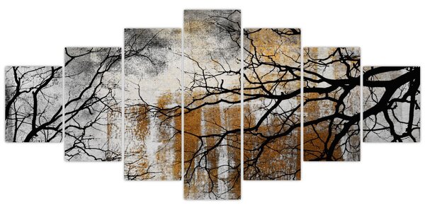 Obraz - Siluety stromů (210x100 cm)