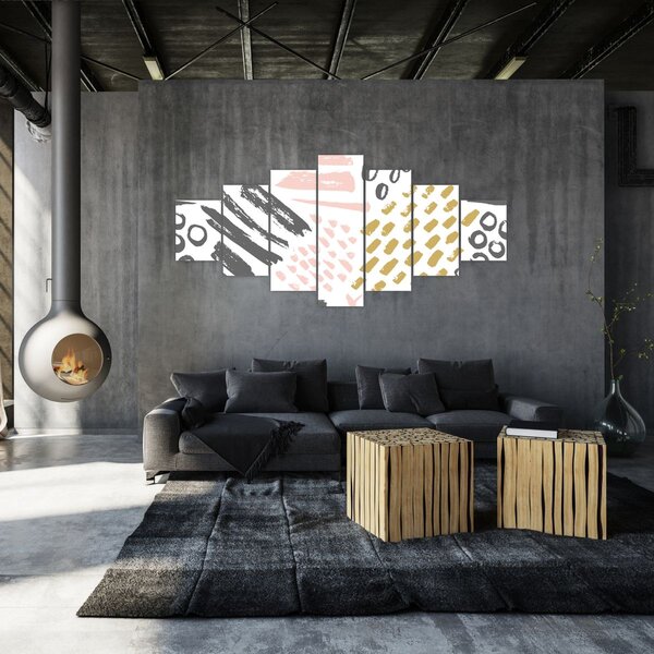Obraz - Abstraktní tahy (210x100 cm)
