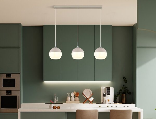 Závěsné svítidlo 3x E27 písková, opálová IP20 GLOBO lighting RAGUSA 15999-3H