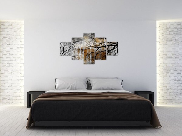Obraz - Siluety stromů (125x70 cm)