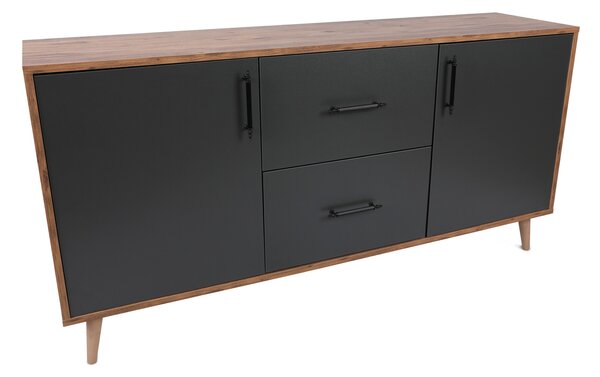 Komoda Cornell (ořech + antracit). Akce -25%