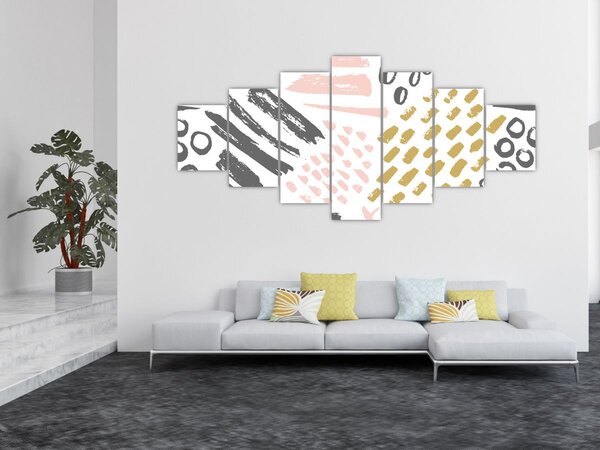 Obraz - Abstraktní tahy (210x100 cm)