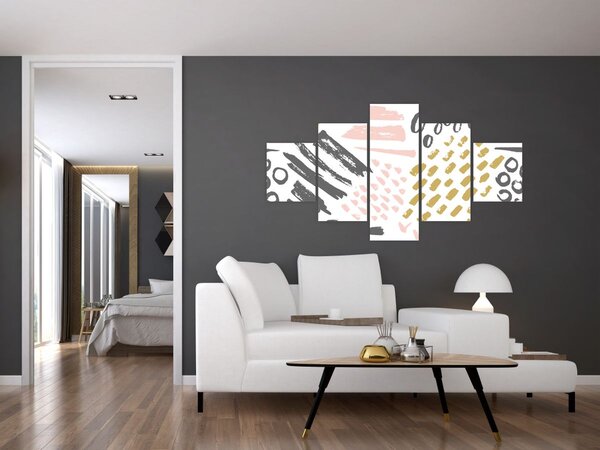 Obraz - Abstraktní tahy (125x70 cm)