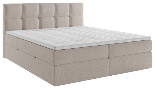 AMERICKÁ POSTEL, 140/200 cm, béžová MID.YOU - Postele s úložným prostorem, Online Only