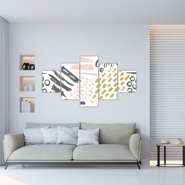 Obraz - Abstraktní tahy (125x70 cm)