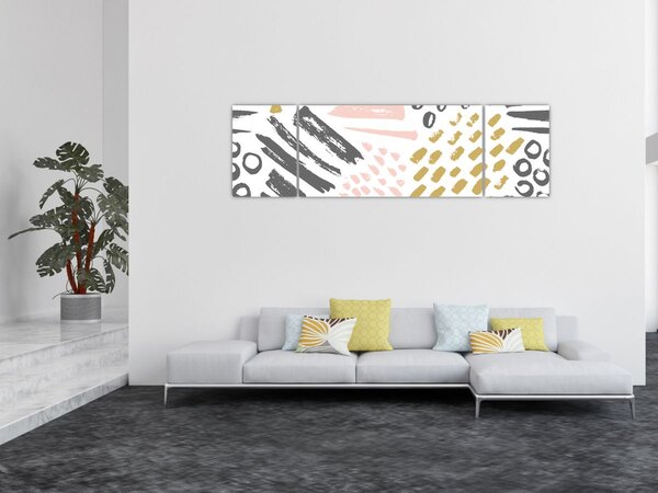 Obraz - Abstraktní tahy (170x50 cm)