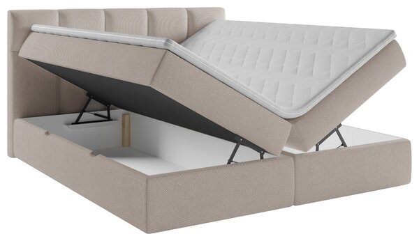AMERICKÁ POSTEL, 140/200 cm, béžová MID.YOU - Postele s úložným prostorem, Online Only