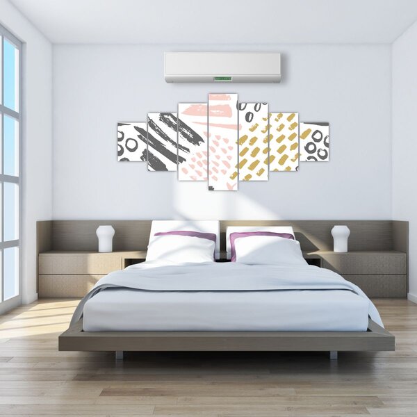 Obraz - Abstraktní tahy (210x100 cm)