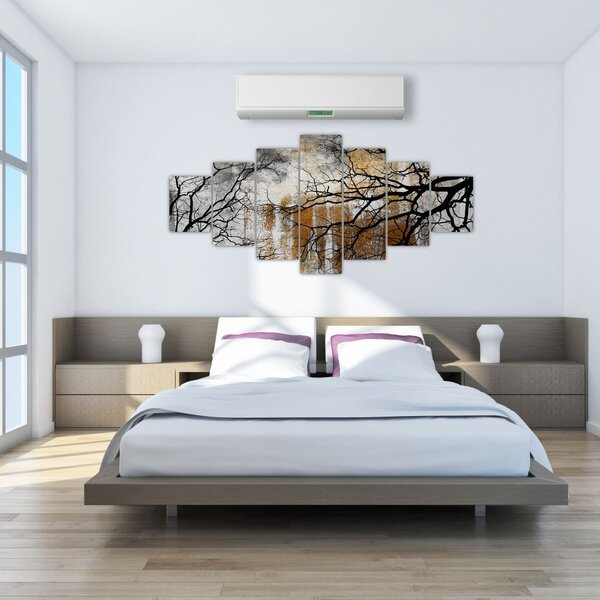 Obraz - Siluety stromů (210x100 cm)
