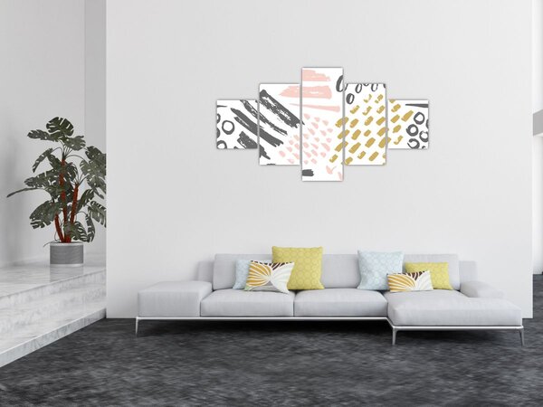 Obraz - Abstraktní tahy (125x70 cm)