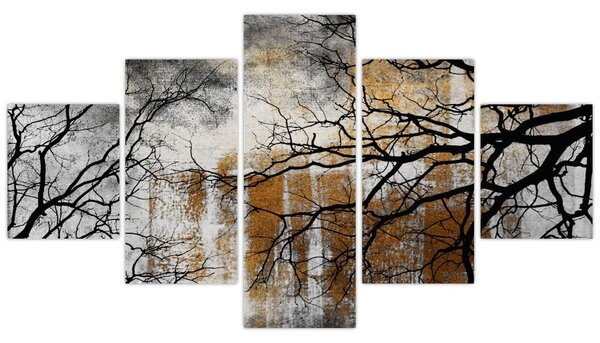 Obraz - Siluety stromů (125x70 cm)