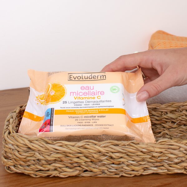 Evoluderm Micelární odličovací ubrousky s vitamínem C, 25 ks