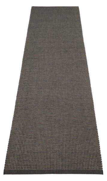 Antracitový vnitřní a venkovní běhoun 70x300 cm Emm Black Linen – Pappelina