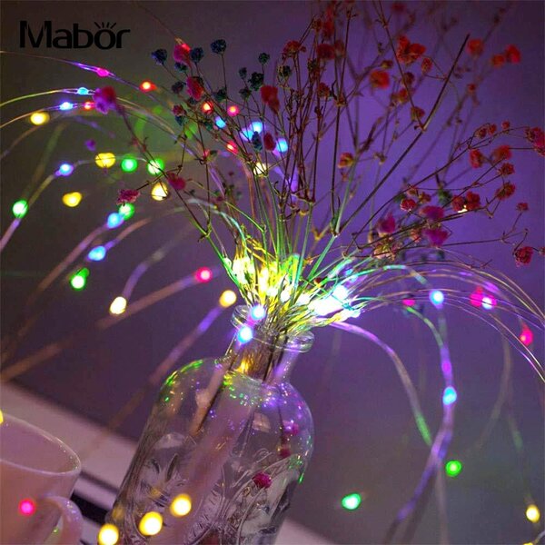 LED dekorativní světlo Firework lamp, ohňostrojový stromeček, 48cm Barva: Červená