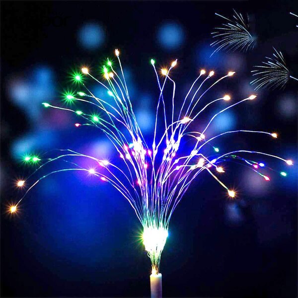 LED dekorativní světlo Firework lamp, ohňostrojový stromeček, 48cm Barva: Červená