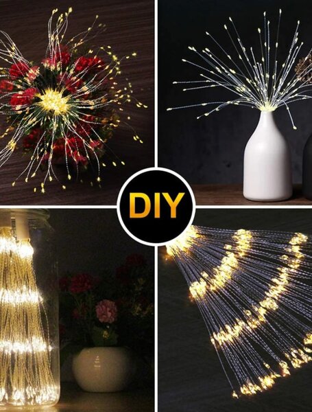 LED dekorativní světlo Firework lamp, ohňostrojový stromeček, 48cm Barva: Červená