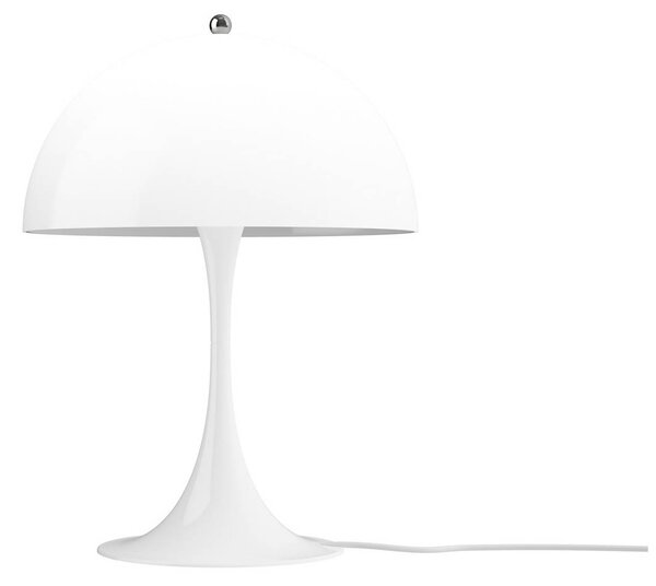 Louis Poulsen stolní lampa Panthella 320, bílá, Ø 32 cm, E14, Bílá / opál, Obývací pokoj / jídelna, Plast, Moderní