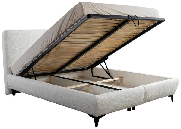 ČALOUNĚNÁ POSTEL, 140/200 cm, krémová MID.YOU - Postele s úložným prostorem, Online Only