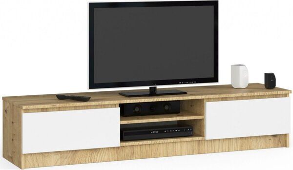 Televizní stolek RTV 160 - dub artisan/bílá