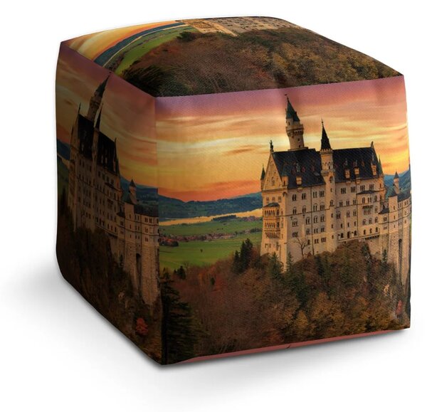 Sablio Taburet Cube Hrad - 40x40x40 cm