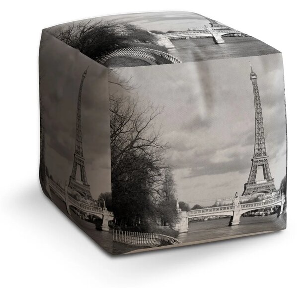 Sablio Taburet Cube Eiffelova věž 5 - 40x40x40 cm