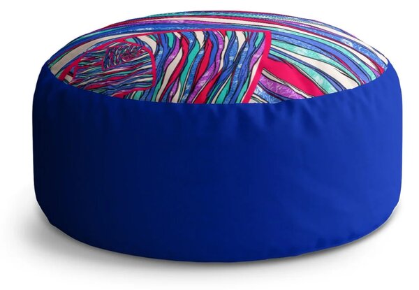 Sablio Taburet Circle Pruhovaný motiv 2: 38x48 cm