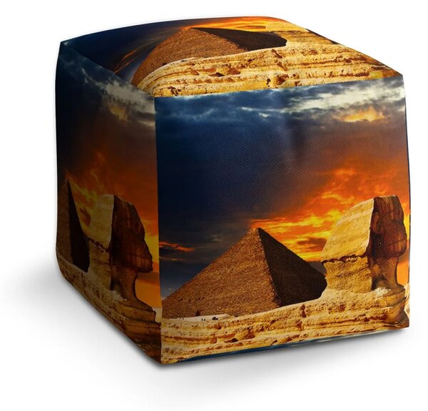 Sablio Taburet Cube Pyramidy - 40x40x40 cm