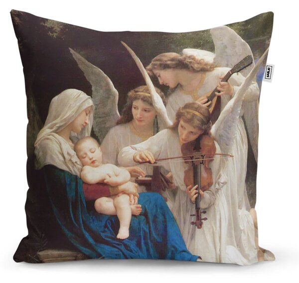 Sablio Polštář Panna s anděly - William-Adolphe Bouguereau - 40x40 cm