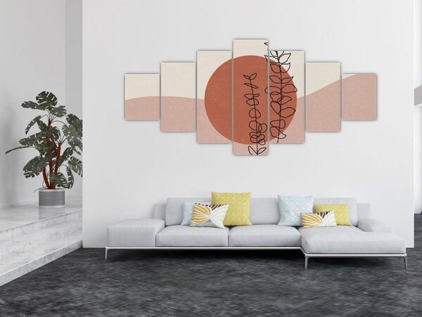 Obraz - Boho listy N⁰1 (210x100 cm)